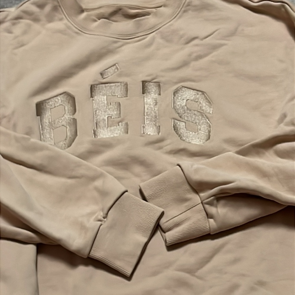 BEIS Cream Sweatshirt small - Picture 3 of 7